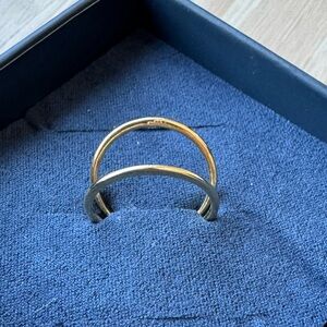 💛 Bony Levy 14k gold 2 bar ring size 6.5